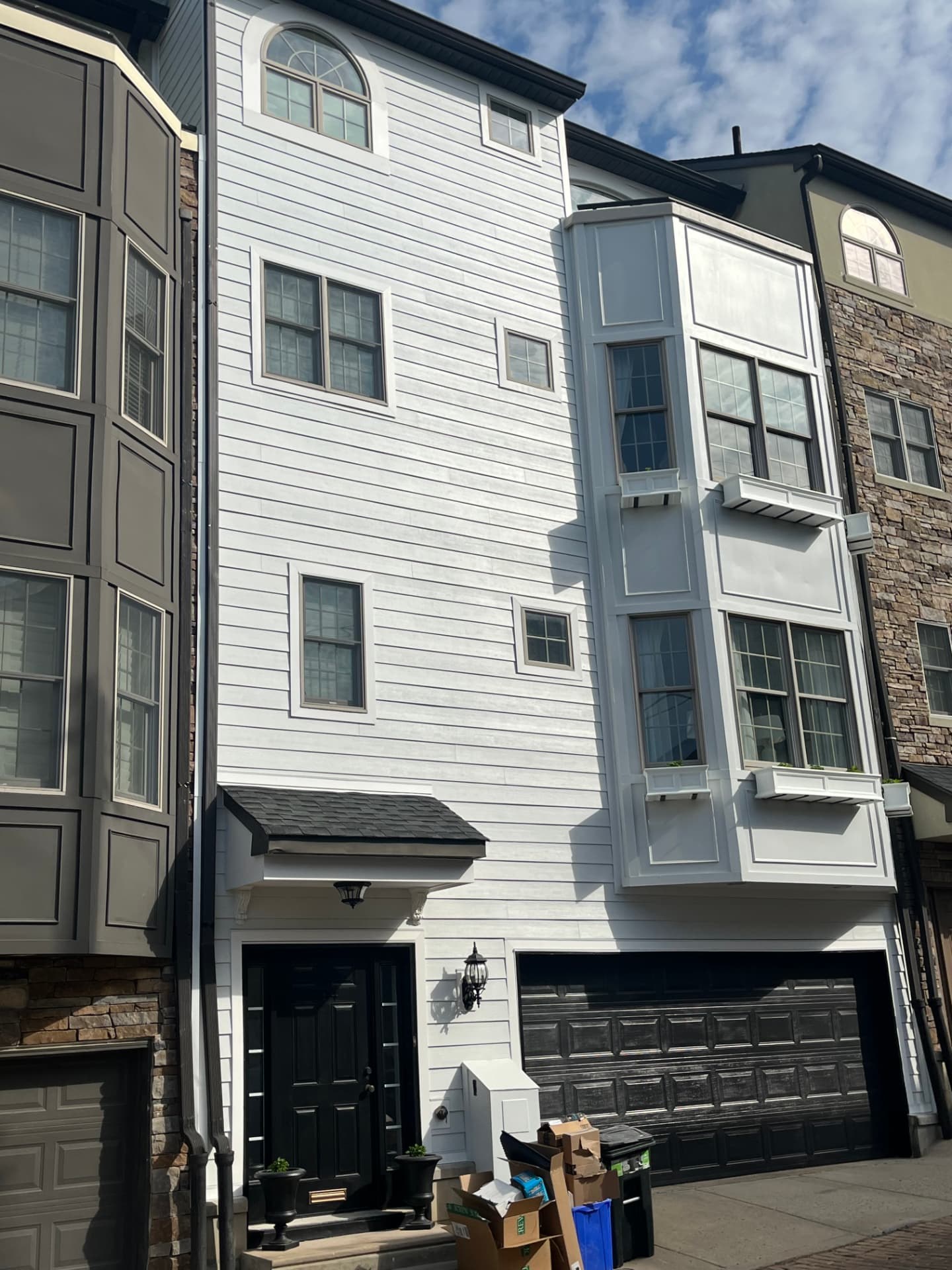 Sealant applied at siding joints and penetrations