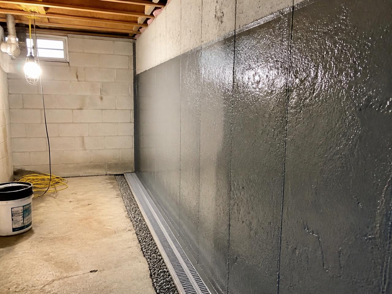 Interior perimeter drainage and sump system installation